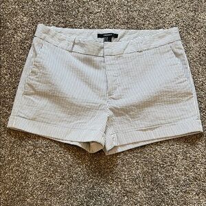 Express Women's Striped Shorts - Black and White